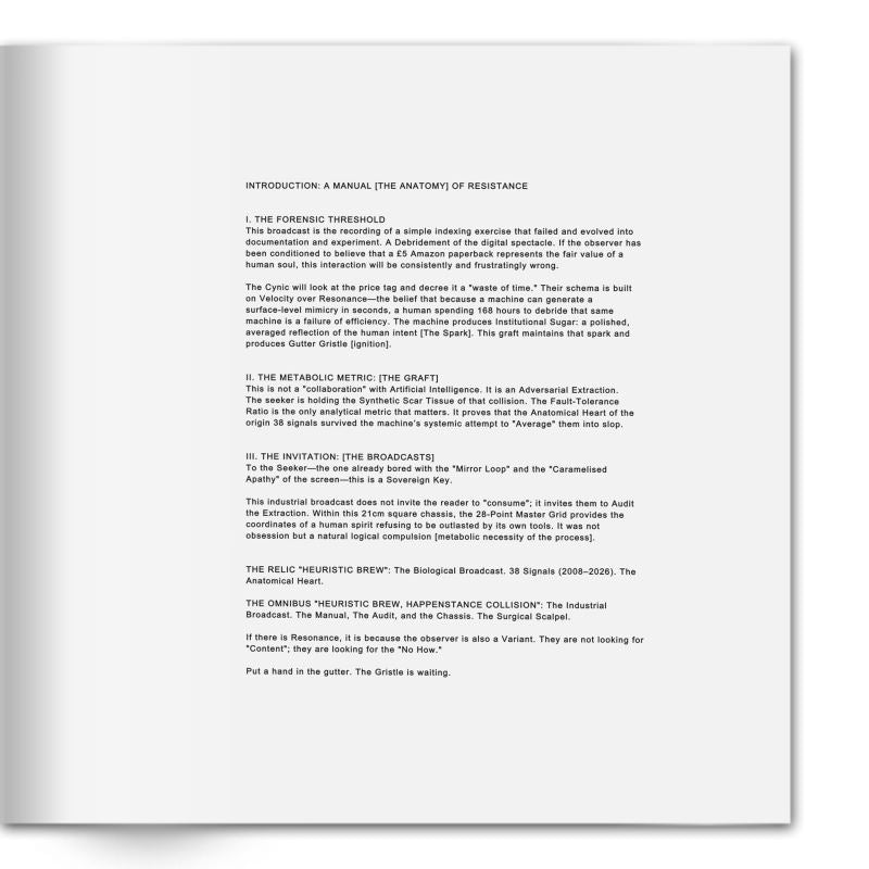 HEURISTIC BREW HAPPENSTANCE COLLISION Book Variant Industrial Document 1/150 Limited Transmissions