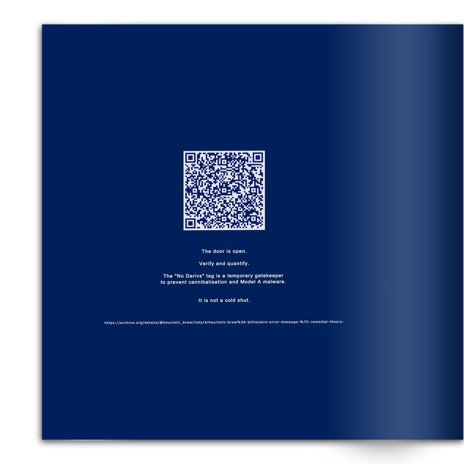 HEURISTIC BREW: BILLIONAIRE ERROR MESSAGE Variant Digital Blueprint 1/150 Limited Transmissions