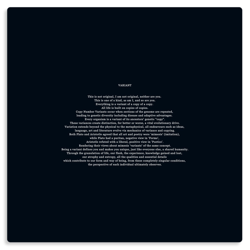 VARIANT Poem Prose Philosophy Variant Digital Void Metal Print