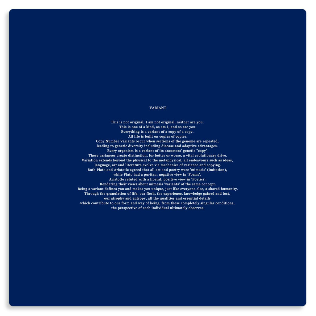 VARIANT Poem Prose Philosophy Variant Digital Blueprint Metal Print