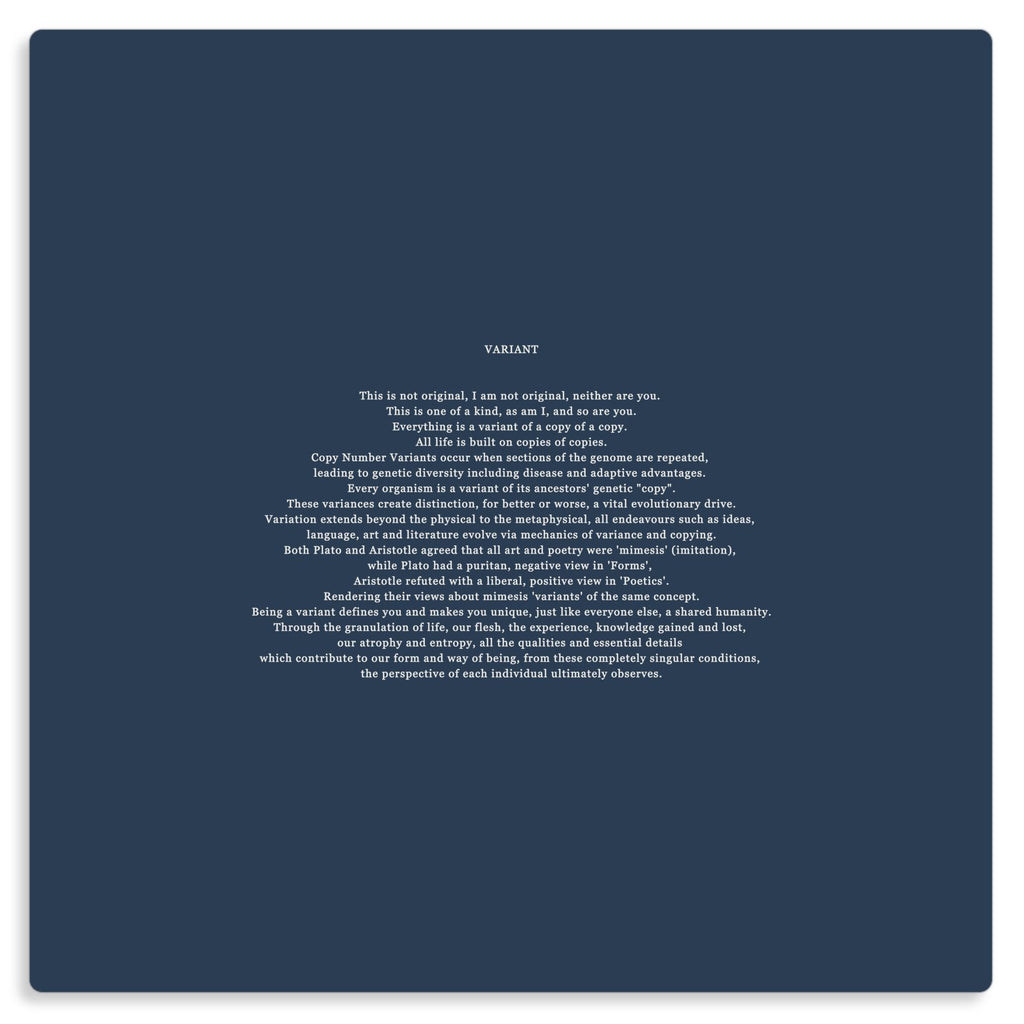 VARIANT Poem Prose Philosophy Variant Found Blueprint Metal Print
