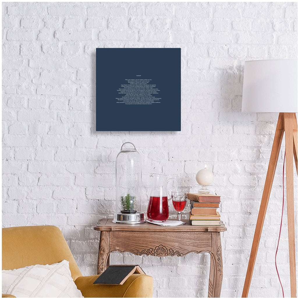 VARIANT Poem Prose Philosophy Variant Found Blueprint Metal Print