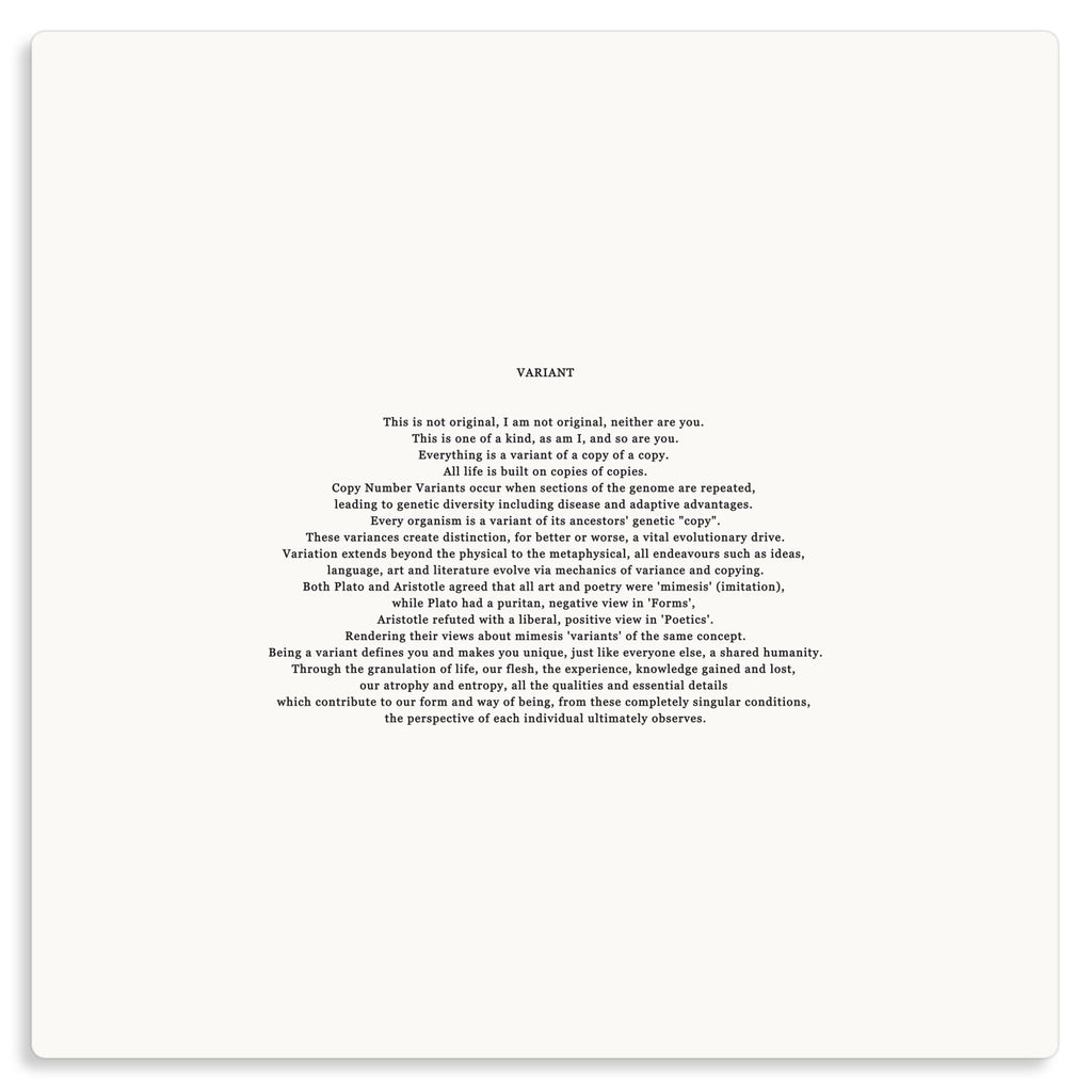 VARIANT Poem Prose Philosophy Variant Found Document Metal Print