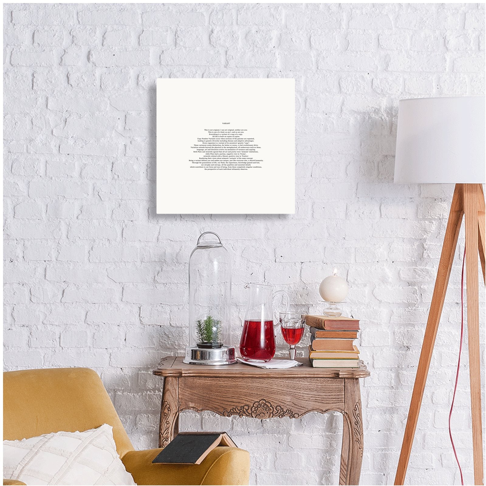 VARIANT Poem Prose Philosophy Variant Found Document Metal Print