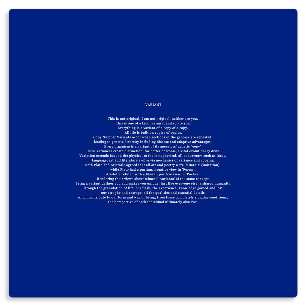 VARIANT Poem Prose Philosophy Variant Industrial Blueprint Metal Print