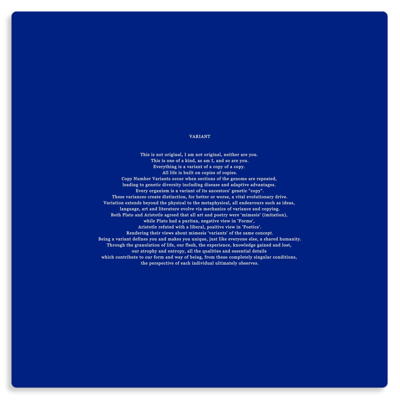 VARIANT Poem Prose Philosophy Variant Industrial Blueprint Metal Print