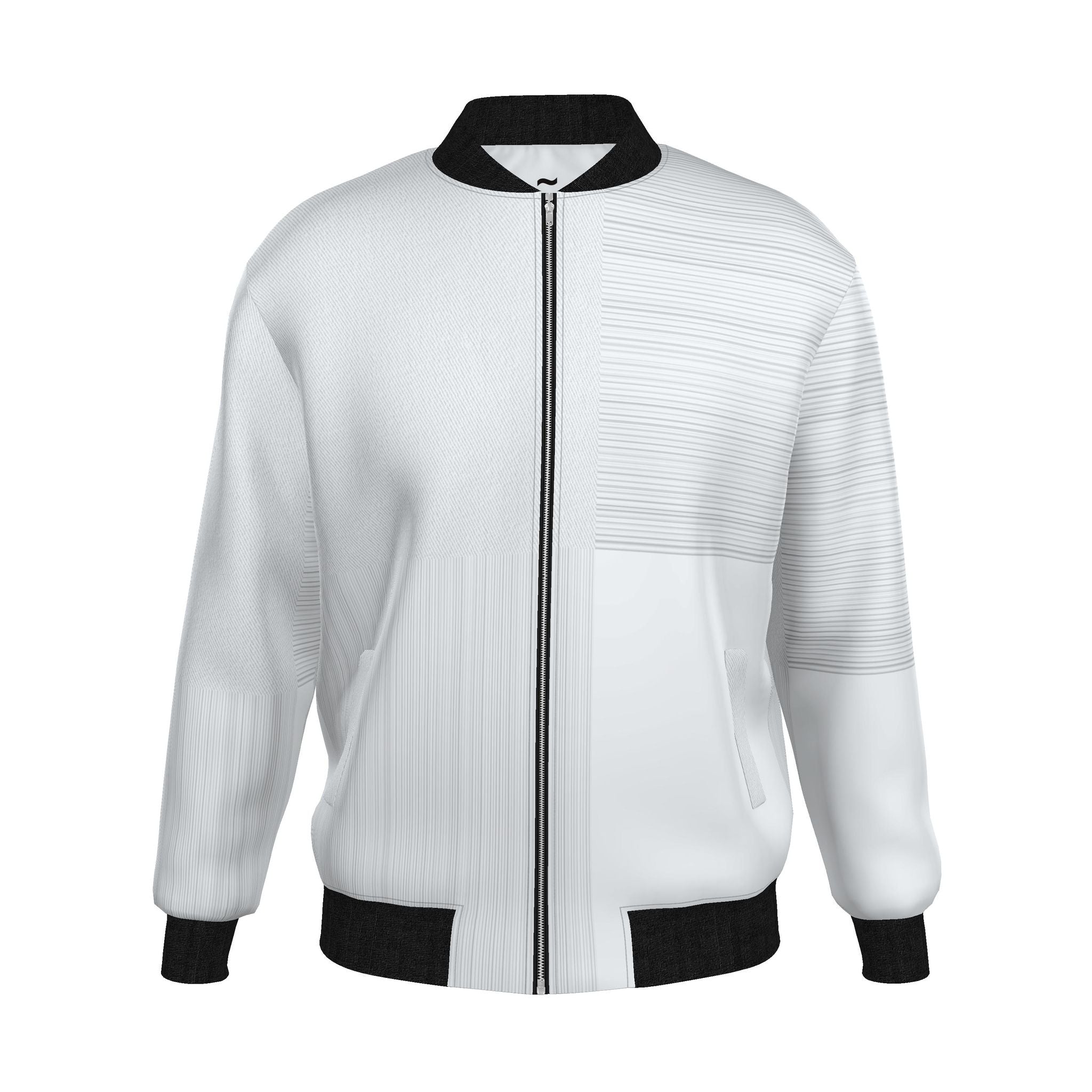 HEURISTIC BREW: BILLIONAIRE ERROR MESSAGE Variant Digital Document Men's Generous Fit  Denim Bomber Jacket Limited Transmission