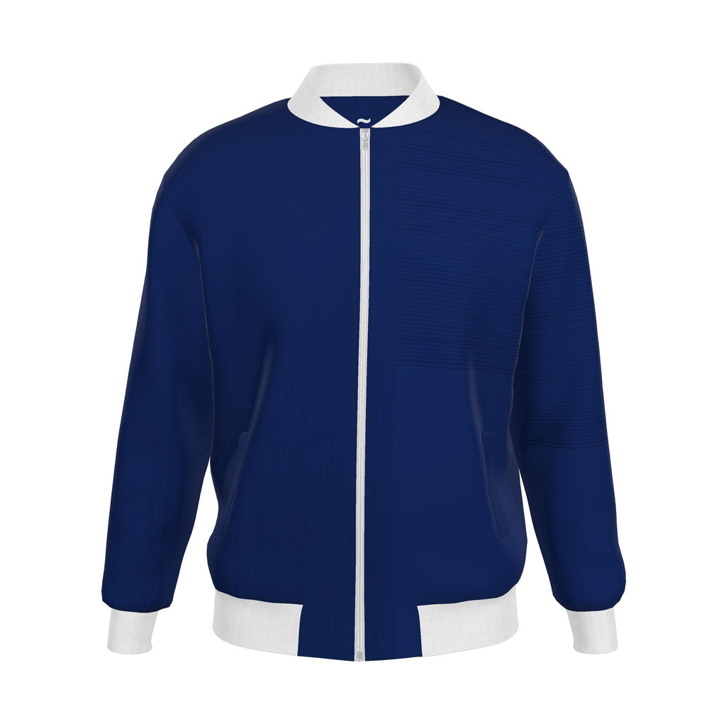 HEURISTIC BREW: BILLIONAIRE ERROR MESSAGE Variant Digital Blueprint Men's Generous Fit Denim Bomber Jacket Limited Transmission