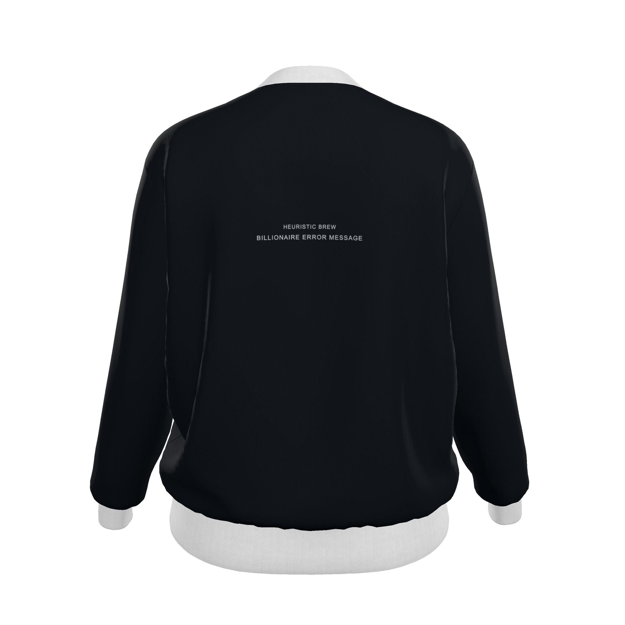 HEURISTIC BREW: BILLIONAIRE ERROR MESSAGE Variant Digital Void Women's Generous Fit Denim Bomber Jacket Limited Transmission