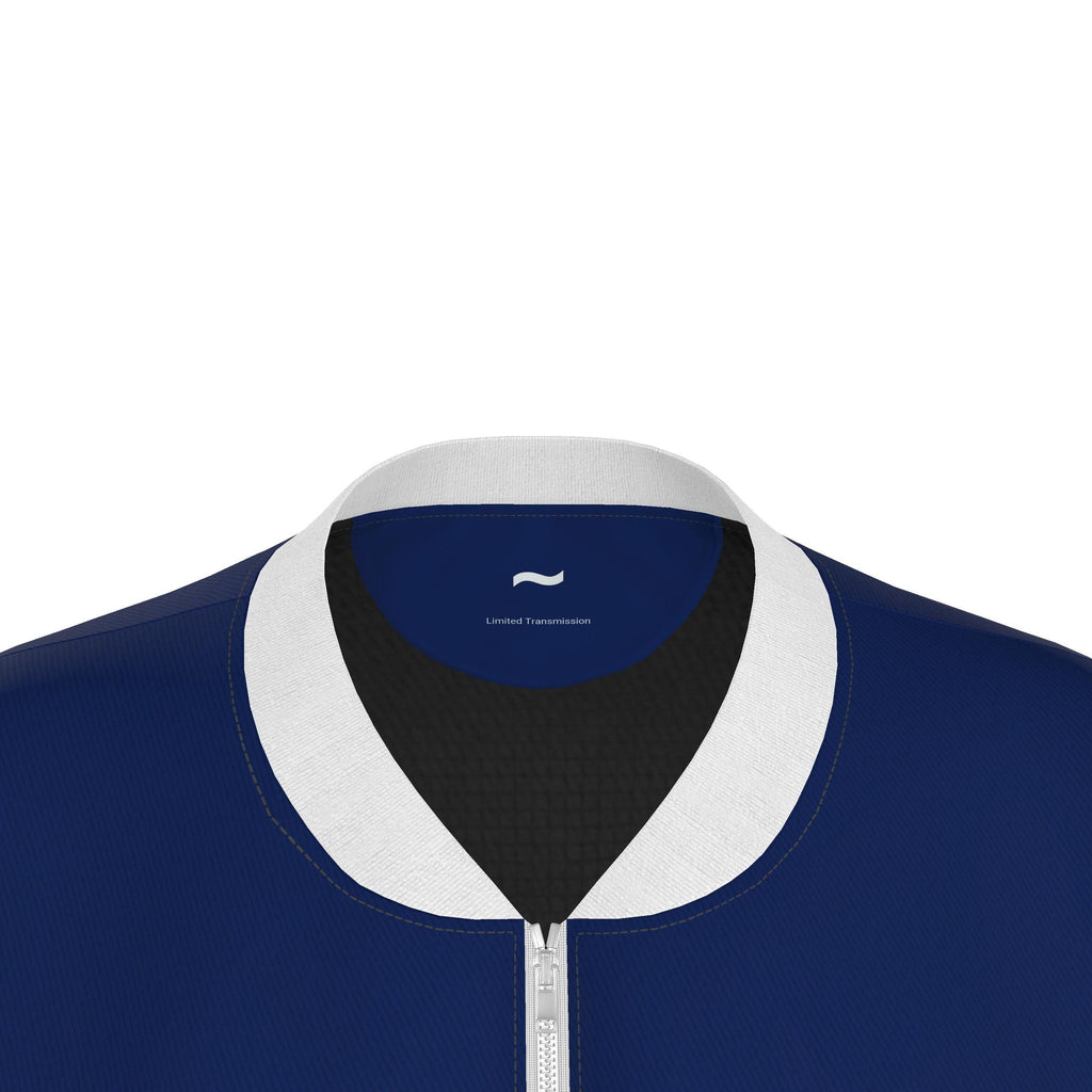 HEURISTIC BREW: BILLIONAIRE ERROR MESSAGE Variant Digital Blueprint Women's Generous Fit Denim Bomber Jacket Limited Transmission