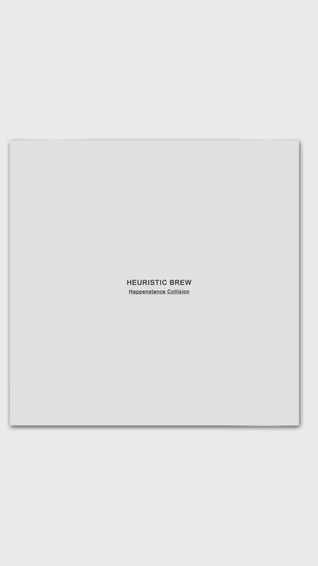 HEURISTIC BREW HAPPENSTANCE COLLISION Book Variant Industrial Document 1/150 Limited Transmissions