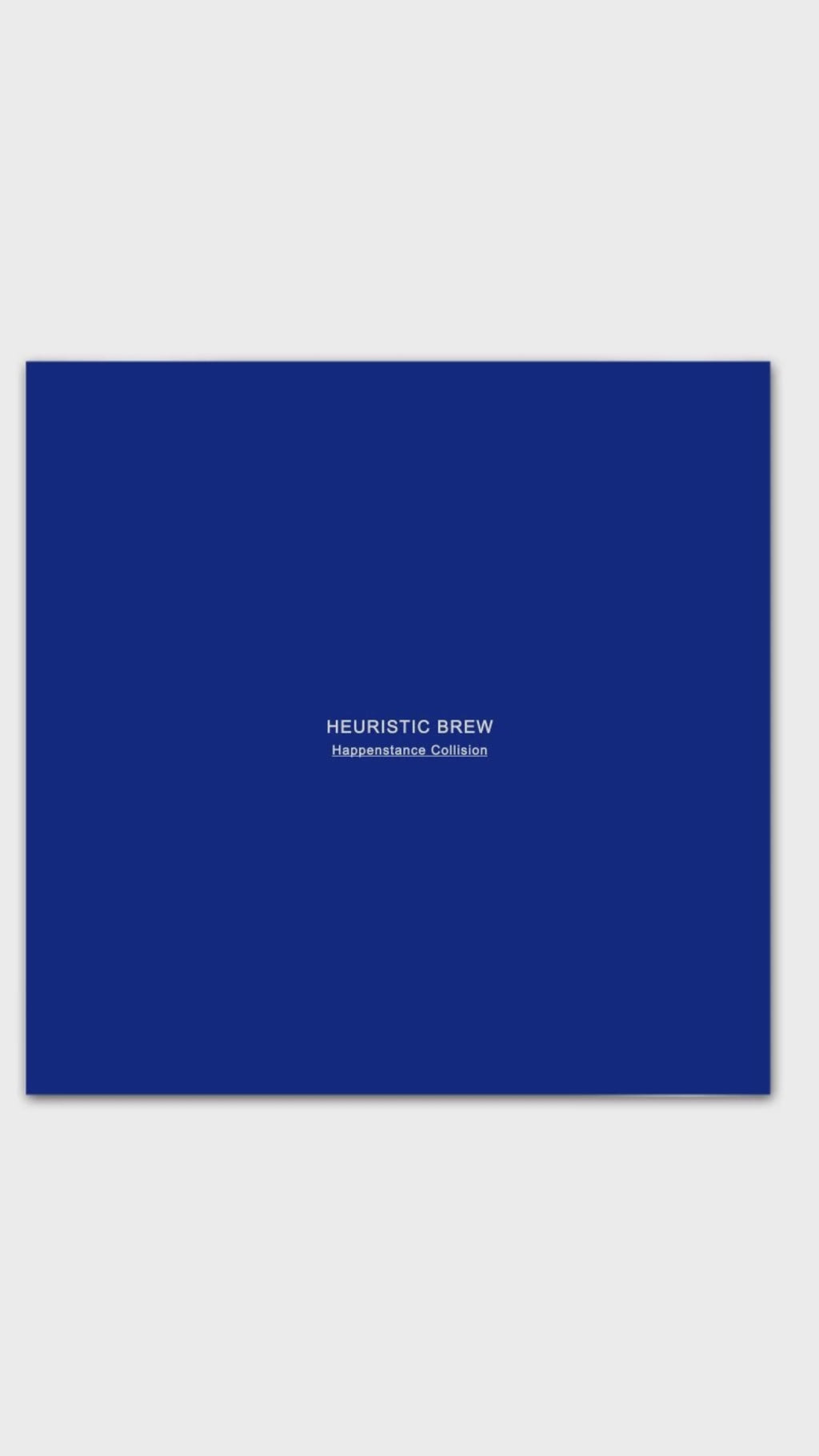HEURISTIC BREW HAPPENSTANCE COLLISION Book Variant Industrial Blueprint 1/150 Limited Transmissions